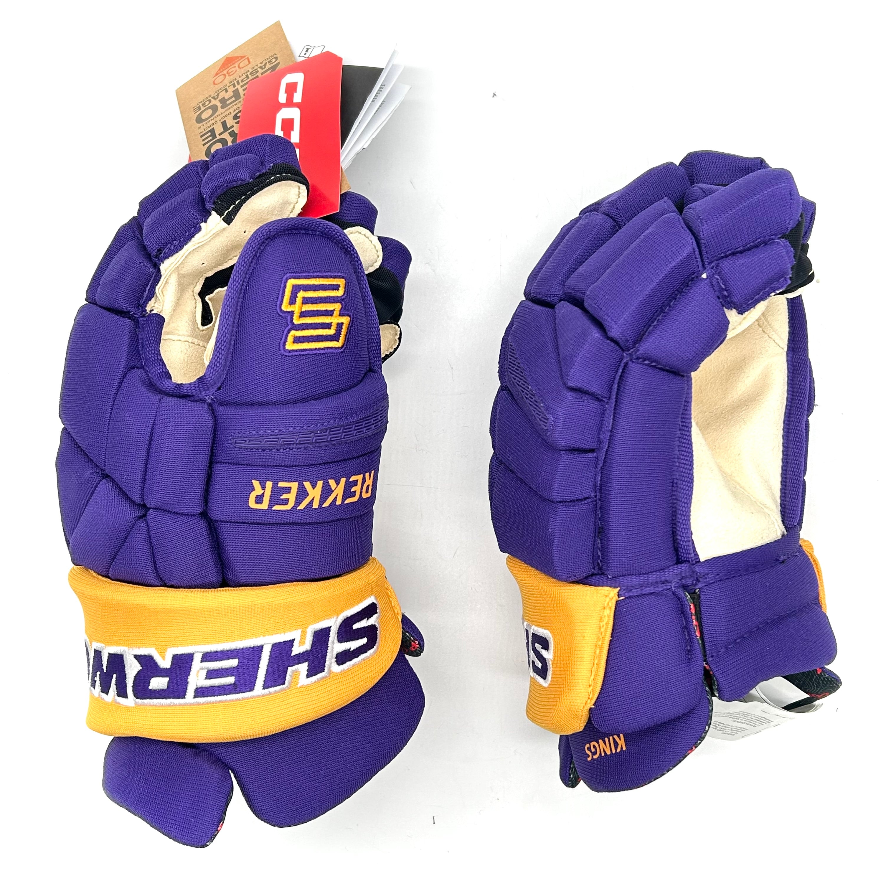 Gant Sherwood Rekker Legend Pro – NHL Pro Stock – Paume Pro – Kings de Los Angeles (Violet/Jaune)